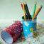 funny cartoon pattern metal pen holder