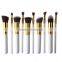 soft hair wholesales 10 piece kabuki makeup brush set