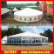 Satin fabric linging and curtain decorated decagon canopy tent for sale