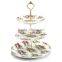 Factory 3 tiers Ceramic display stand for wedding cake plate wholesale