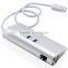 USB 3.0 Aluminum Hub with Gigabit Ethernet Adapter USB 3.0 to 1000 Gigabit Ethernet LAN Wired Network Adapter