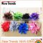 Stylish colorful ladies fancy fabric flower hair clip with feather