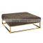 Stainless Steel Tufted Ottoman OT-830