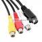 New VGA to Video TV Out S-Video AV and 3 RCA Female Converter Cable Adapter For PC Video TV Wholesale