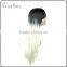 dark root white ombre wig synthetic hair Japanese high temperature fiber synthetic wig straight long wig
