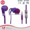 Yes hope colorful promotional earbuds bulk earphone with mic and button control