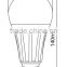 E27 led bulb light B70 18W 1750LM CE-LVD/EMC, RoHS, Approved Aluminium-Plastic housing