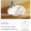 China ceramic oval Counter Top Wash Basin with single hole