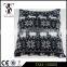 black and white reindeer and snowflake pattern chair cushion pillow for christmas