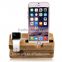 New products ! bamboo desktop for apple watch charging stand, for apple phone charging dock                        
                                                Quality Choice