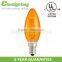 2016 hot selling LED candle light bulbs C35F E14 2W Dimmable led filament bulb