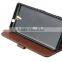 New Product PU Leather Classic Book Folio Case for Sony C5 with Card Slot and Stand
