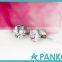 Round Cut Amethyst Crystal Zirconia Ear Stud Earrings Solid 925 Sterling Silver