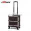 Sunrise Most Popular 4 Wheels Functional rolling Makeup case hard side cosmetic case