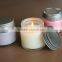 Color Natural Scented Soy Wax Glass Container Personalized Covered Apothecary Candle Jar