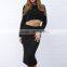 Sweater Skirt Suit Women Knitted Crop Sweater Pullover+Sweater Skirt