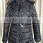 high quality womens winter cotton quilted thick long warm hooded jacket