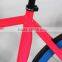 700C single speed aluminum alloy red frame blue rim track road city men's bike bicycle cycle cycling