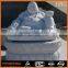 Temple decoration natural white marble stone laughing buddha statue