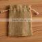 printed jute drawstring bags/ small burlap gift bags
