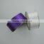 Wholesale white and purple 38mm 15" inch metallic satin ribbon with gold edged