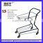 Foldable spray tennis / supermarket metal 2 baskets shopping trolley