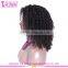 Wholesale Price 100 Percent Raw Virgin Brazilian Kinky Curly Hair Natural Color Large Stock 16 Inch Side Part Lace Front Wig