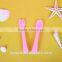 2015 New Products Plastic Lovely Baby Travel Spoon And Fork Dinnerware Sets