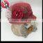 2016 new spring and summer hat visor color hemp breathable mesh silk bright line bucket cloche hat lady sun hat