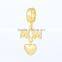 S166 Globalwin Diy Jewelry Fashion Silver 925 European Heart Pendant Charms For Mother