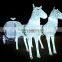 Outdoor lighted LED christmas decorative horse carriage