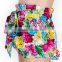 Adorable baby diaper florals ruffle waist cotton baby bloomers shorts