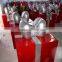 Big fiberglass gift-box for outdoor decoration