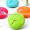 delicate bright-coloured plastic round pocket pill box 7 compartments