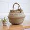 Natural small folding seagrass basket, panier basket