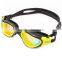 2015 New Panoramic Silicone Adult Swimming Goggles, Red Mirrored Lens(MM-7204)