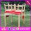 2016 new design home / school / kindergarten red solid wooden toddler table and chairs W08G134