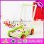 wholesale educational wooden baby activity walker funny toys wooden baby activity walker with building blocks W16E076