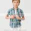 The classical summer fashion wear child clothes plaid shirt boy short sleeve fashion plaid shirt for kids