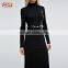 2017 New Women Long Sleeve Black Cocktaol Dress Open Back Outlook Dress