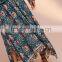 Boho Printed Long Sleeve Tie-Waist Details Frog Women Maxi Dress HSd5208