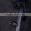 Wholesale Ladies Apparel Shearling Lapels Navy Leather Trims Midnight Blue Suede Coat(DQE0376C)