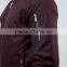 High Quality New Design Durable Zip Fastening Baseball Collar 100% Cotton Sweat Burgundy Casual Men Sport Solid Bomber Jacket