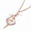 Personalized Diamond Rose Gold Necklace