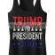 2016 wholesale high quality custom heat transfer printing tank tops custom trump printing tank tops