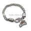 Hollow Philadelphia Eagles logo charm bracelet sports fans custom charm bracelet big chain clasp bracelet for souvenir gifts