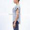 Loose Fit Ladies Workout T Shirt Rolled Short Sleeve Curved Hem T Shirt Round Bottom Fitness T Shirt