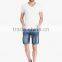 Navy Regular Rise Men's Distressed Denim Jean Fancy Shorts