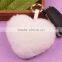 Myfur Mixed Colors Genuine Accessories Fur Heart-Shaped Keychain Bag Charm