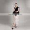 Myfur Warm Black Real Fox Fur Waistcoat for Women and Girl